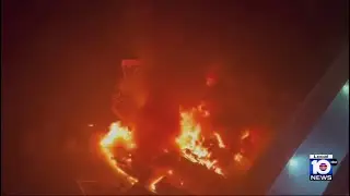 Luxury yachts go up in flames in Sunny Isles Beach