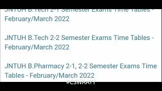 JNTUH Provisional Exam center list B.Tech / B.Pharmacy 2-1, 2-2 Sem Exams Feb/Mar2022 rePublished
