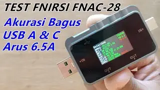 Test Usb Tester Fnirsi FNAC-28 Dual Port | Fast Charging | Volt Amper Watt | USB-A | USB-C | 6.5A |