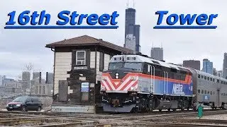 Metra & Amtrak Trains at 16th Street Tower