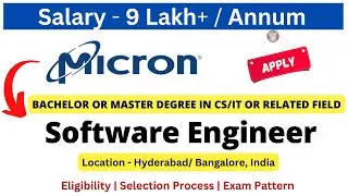 Micron Technology Off Campus Drive 2023/2024 | Software Engineer | Salary 9 LPA+ #freshersjobs