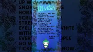 Winter poem for kids