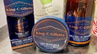 Gillette.C.King-kit cura barba(Oil beard-Soft beard balm-Shampoo face-beard)my personal review.