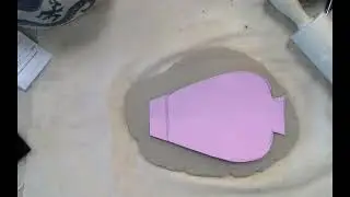 Slab vase cut out using a template