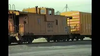 GILMAN, IL 4/15/1982 PART2. TP&W, ICG, CONTINENTAL GRAIN ALCO SWITCHER, GREAT VINTAGE FREIGHT CARS!