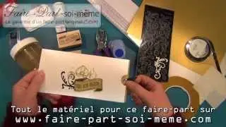 Faire-part de mariage Pochette orchidée