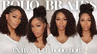 Extra Full Deep Wave Boho Braid Bob 🤎 Color #4 &ndash; Stunning YWigs Style!