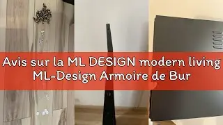 Avis sur la ML DESIGN modern living ML-Design Armoire de Bureau Noir, 75x40x120 cm, Acier, Armoire d
