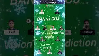 BAN vs GUJ Vision 11 Match Prediction Today || Ban vs Guj Vision 11 Team Today 2025