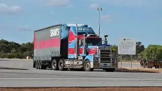Road transport Australia WA, Australia, southbound doubles; Nov25.