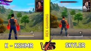 K VS SKYLER FULL ABILITY TEST IN FREE FIRE REX OX