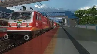 FORTUNE WAP5 WITH PNB LHB ADVERTISED COACHES IN MSTS IN RAIN BEST DAY AND NIGHT GRAPHICS IN MSTS.