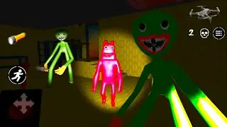 GARDEN OF BANBAN 4 HORROR!! Red Banban + Green Huggy scary horror house escape full game walkthrough