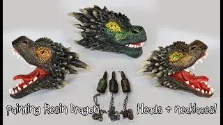 Painting GoT Inspired Resin Dragon Heads!