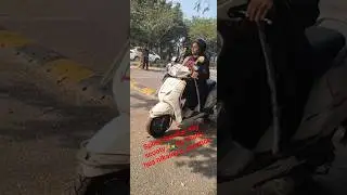 Speed breaker say scooty 🛵 ko chalty hua nikalny ki practice. scooty 🛵 girl training