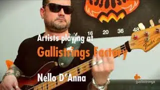 Musician friends at Gallistrings factory &ndash; Nello D'Anna bass solo with RSB45105 nickel strings