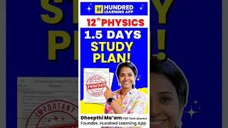 12th Physics 1.5 days Study Plan #startingvidafinishingisimportant #12thphysics #halfyearlyexams