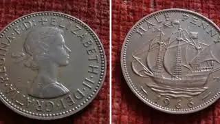 UK 1966 Half Penny Coin WORTH?