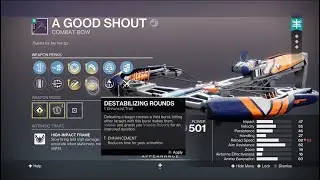 A Good Shout God Roll