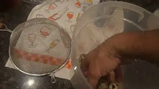 Pickled Quail Eggs part 1 Peeling eggs