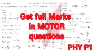 Full marks guide for MOTORS questions in physics