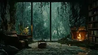 Rainy Forest Cave Retreat &ndash; Fire Crackling Sounds for Relaxation, Sleep & Emotional Reset