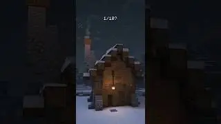 Winter cabin in Minecraft.  #minecraft #building #starterhome #cabin #tutorial #timelapse #winter