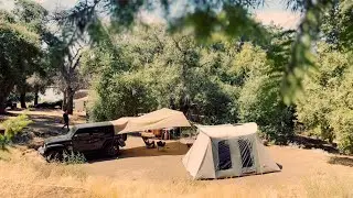 No Electronic Devices for Kids? No Problem - Jeep Wrangler 4xe with Tarp, Kodiak Canvas Tent
