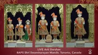LIVE Sandhya Arti - BAPS Shri Swaminarayan Mandir - Toronto, Canada