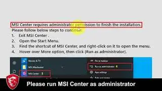 MSI&reg; HOW-TO install MSI Center
