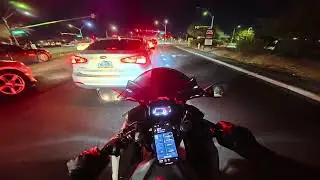 Las Vegas Night Ride ASMR by N1nja500_ct/Episode 30/Nevada/Kawasaki Ninja 500 [4K]
