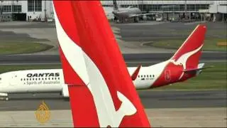 Qantas grounds fleet over labour dispute