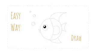 How to draw fish || Easy Vector Sketch