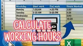 || Calculating Work Hours || Easy Trick|| Hours Calculate in Excel through MOD ||
