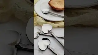 Jason Heart Coffee/Dessert Table Spoon Set brings a touch of whimsy and elegance to table setting