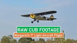 Raw Piper Cub Footage! | Nanna Margaret's 1st Light Aircraft Flight | 1943 L-4H Grasshopper