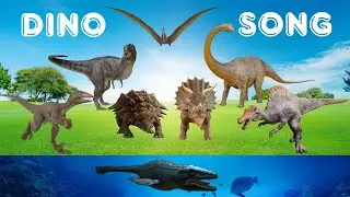 Dino Song | 8 Dinosaur Names & Fun Facts | Sing Along for Kids | Twinklers