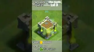 UPGRADE Clan Castle Lvl 2 to Clan Castle Lvl 3 || Clash Of Clans (COC)