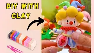 How to Make a DIY Clay Joker 🤡 | Colorful Handmade Clown Figurine Tutorial