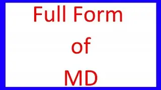 Full Form of MD