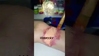 fake cut hand use watercolor art and makeup drawing easy hand painting with amazing trick #song