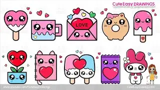 Cute Easy Drawings' Sunday Special Video Collection | 1 Hour 20 minutes Long Step by Step for Kids!