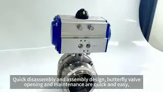 👉Pneumatic clamp type sanitary butterfly valve