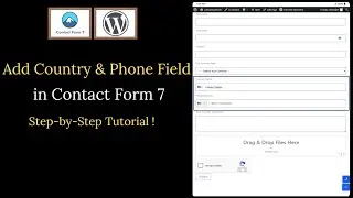 How to Add Country and Phone Field in Contact Form 7 | WordPress Contact Form Tutorial