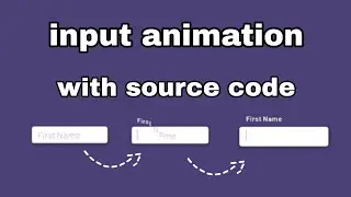 #3 Input animation in HTML pure css,no javascript