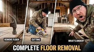 OLD TINY HOUSE PART 6 | Complete Floor Removal & What's Underneath