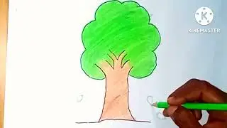 How to draw a tree 🌳🌲🌳easy step by step - Drawing and colour  ||