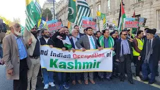 UK Kashmiri Community March to Indian Embassy, Demanding Freedom and End to Occupation