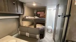 Bunk Beds in a light weight and low profile no slide RV! Check out the 19DBXL Salem Cruise Lite.