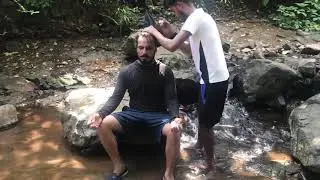 ASMR HEAD MASSAGE | BY INDIAN BARBER BHEEMA | RELAXING WATER SOUND | ASMRYOGi 💈